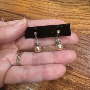 Elegant Gold and Silver Drop Earrings